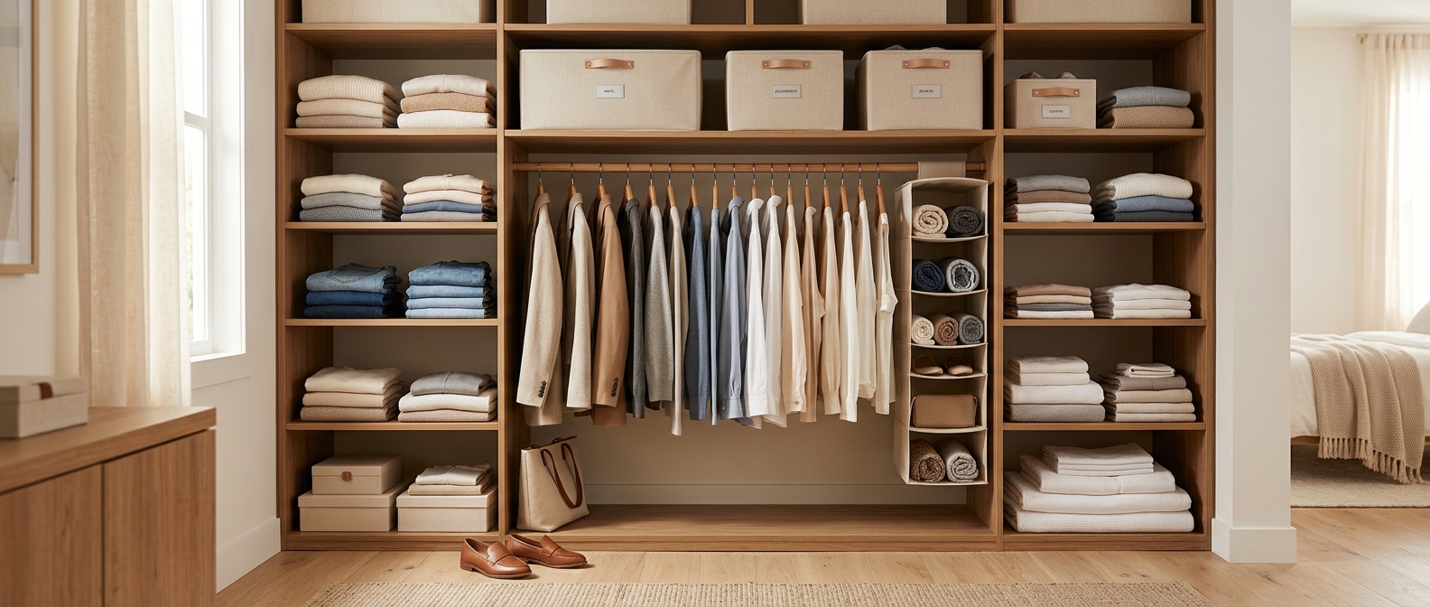 Organized home with storage solutions